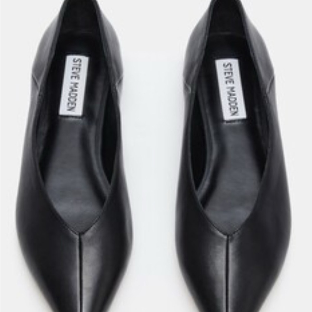 NEW Leather Pointed Toe Ballet Flat - Picture 2 of 3